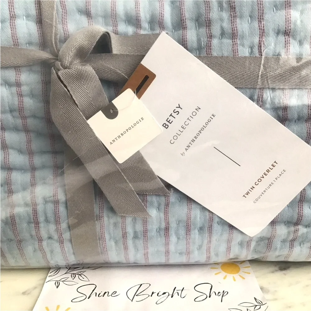 Anthropologie Quilt Coverlet Cotton Twin New With Tag